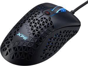 XPG SLINGSHOT Wired Gaming Mouse - Black w/ RBG + Kailh Switches | USB-A Connection 1000Hz | 6 Programmable Buttons :Exoskeleton Design | PMW 3360 Sensor - 400-12000 DPI