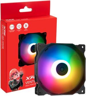 XPG VENTO 120 ARGB LED Case Fan | 45.3 CMF - 1200RPM | 3 PIN, 120MM Fan | 9 LEDs - Major Motherboard Compatibility