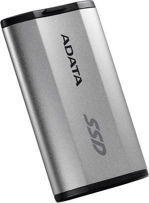 ADATA SD810 1000G IP68 Water Resistance Up to 2000 MB/s USB 3.2 Gen 2 USB-C External Solid State Drive - Silver for iPhone 15/Pro/Max, Android (SD810-1000G-CSG)