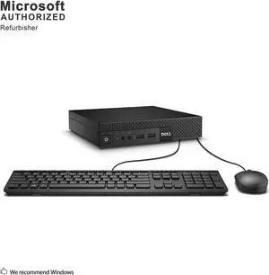 Dell OptiPlex 9020 Micro PC, Intel Core I5-4570T 2.9Ghz, 16G DDR3, 512G SSD, DP, 4K Support, WiFi, Bluetooth, Keyboard & Mouse, Windows 10 Pro 64 Bit-Multi-Language(EN/ES/FR) (Grade A)