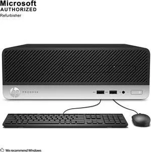 Grade A HP ProDesk 400 G4 SFF PC, Intel Core I3-6100 3.7Ghz, 16G DDR4, 512G SSD, DVD, DP, 4K Support, WiFi, Bluetooth 4.0, Keyboard & Mouse, Windows 10 Pro 64 Bit-Multi-Language(EN/ES/FR)