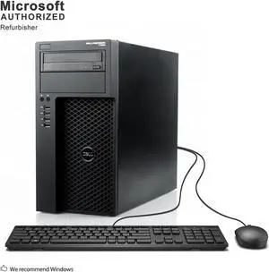Grade A Dell Precision T1650 Tower Workstation, Intel Core I3-3220 3.3Ghz, 16G DDR3, 1T HDD, DVD, DP, VGA, WiFi, Bluetooth 4.0, Keyboard & Mouse, Windows 10 Pro 64 Bit-Multi-Language(EN/ES/FR)