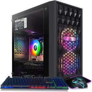 STGAubron Gaming Desktop PC, Radeon RX 580 8G GDDR5, Intel Core i5-9400F up to 4.1GHz, 16G DDR4 Memory, 512G SSD, 600M WiFi, BT 5.0, RGB Fan x 2, RGB Keyboard & Mouse & Mouse Pad, W11H64