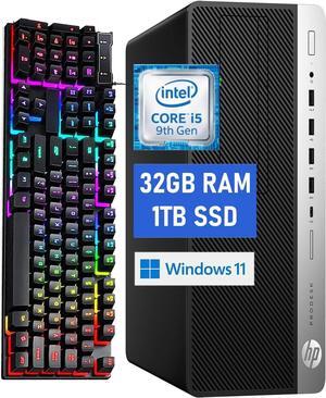 HP ProDesk 600G5 SFF Desktop Computer PC, 600G5 Computer 9th Processor, 32GB RAM 1TB Solid State Drive, USB WiFi, Bluetooth, Windows 11