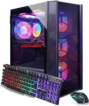 STGAubron Gaming PC Computer Desktop, Intel Core i7 8th Gen up to 4.1G, GeForce RTX 3060 12G, 32G DDR4, 1T SSD, WiFi 6, BT 5.2, RGB Fan x6, Windows 11 Home