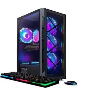 STGAubron Gaming PC Computer Desktop, Intel Core i7 8th Gen up to 4.1G, GeForce RTX 3050 6G, 16G DDR4, 512G SSD, WiFi 6 & BT 5.2, RGB Fan x6, Windows 11 Home
