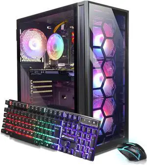 STGAubron Gaming PC Computer Desktop, Intel Core i7 8th Gen up to 4.1Ghz, GeForce RTX2060 6G Graphics, 16G DDR4 RAM, 512G SSD, WIN11H