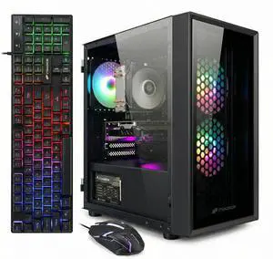 STGAubron Gaming PC Desktop Computer, Intel i7 Xeon E5 3.0GHz, Radeon RX 550 4G, 16GB RAM, 512GB SSD, WiFi 6, BT 5.0, RGB Fan x3, Windows 11 Home STGAubron Gaming PC Desktop Computer, Intel i7 Xeon E5 3.0GHz, Radeon RX 550 4G, 16GB RAM, 512GB SSD, WiFi 6, BT 5.0, RGB Fan x3, Windows 11 Home