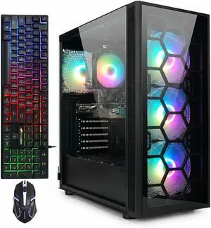 STGAubron Gaming PC Computer Desktop, AMD Ryzen 7 5700X up to 4.6G, GeForce RTX 3050 6G, 16G DDR4, 1T SSD, WiFi 6, BT 5.2, RGB Fan x4, Windows 11 Home STGAubron Gaming PC Computer Desktop, AMD Ryzen 7 5700X up to 4.6G, GeForce RTX 3050 6G, 16G DDR4, 1T SSD, WiFi 6, BT 5.2, RGB Fan x4, Windows 11 Home