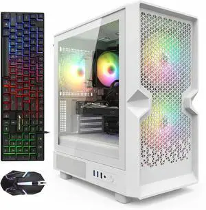 STGAubron Gaming PC Desktop Computer, Intel Core i5 up to 3.6GHz, Radeon RX 590 8G, 16G RAM, 1TB SSD, WiFi 6, BT 5.0, RGB Fan x 3, Windows 11 Home STGAubron Gaming PC Desktop Computer, Intel Core i5 up to 3.6GHz, Radeon RX 590 8G, 16G RAM, 1TB SSD, WiFi 6, BT 5.0, RGB Fan x 3, Windows 11 Home