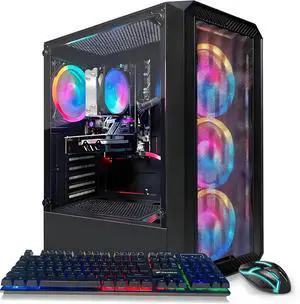STGAubron Gaming PC Computer Desktop, Ryzen 3 3200G 3.6G, Radeon RX 590 8G, 16G DDR4, 512G SSD, WiFi 6, BT 5.0, RGB Fan x4, Windows 11 Home STGAubron Gaming PC Computer Desktop, Ryzen 3 3200G 3.6G, Radeon RX 590 8G, 16G DDR4, 512G SSD, WiFi 6, BT 5.0, RGB Fan x4, Windows 11 Home