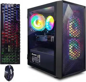STGAubron Gaming PC Computer Desktop, Core i5 8th Gen up to 4.3GHz, Radeon RX 550 4G,16G DDR4, 512G SSD, WiFi 6 5G, BT 5.2, RGB Fan x3, Windows 11 Home STGAubron Gaming PC Computer Desktop, Core i5 8th Gen up to 4.3GHz, Radeon RX 550 4G,16G DDR4, 512G SSD, WiFi 6 5G, BT 5.2, RGB Fan x3, Windows 11 Home