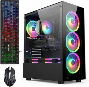 STGAubron Gaming PC Desktop, Core i7 up to 3.9GHz, GeForce GTX 1660 Super 6G, 32GB RAM, 1TB SSD, WiFi 6, BT 5.0, RGB Fan x 6, Windows 11 Home STGAubron Gaming PC Desktop, Core i7 up to 3.9GHz, GeForce GTX 1660 Super 6G, 32GB RAM, 1TB SSD, WiFi 6, BT 5.0, RGB Fan x 6, Windows 11 Home