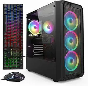 STGAubron Gaming PC Desktop Computer, Core i7 up to 3.9GHz, GeForce RTX 2060 6G, 16G RAM, 1TB SSD, WiFi 6, BT 5.0, RGB Fan x4, Windows 11 Home STGAubron Gaming PC Desktop Computer, Core i7 up to 3.9GHz, GeForce RTX 2060 6G, 16G RAM, 1TB SSD, WiFi 6, BT 5.0, RGB Fan x4, Windows 11 Home