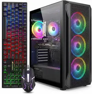 STGAubron Gaming PC Desktop Computer, Core i7 up to 3.9GHz, GeForce RTX 3060Ti 8G, 16GB RAM, 512GB SSD, WiFi 6, BT 5.0, RGB Fan x 4, Windows 11 Home STGAubron Gaming PC Desktop Computer, Core i7 up to 3.9GHz, GeForce RTX 3060Ti 8G, 16GB RAM, 512GB SSD, WiFi 6, BT 5.0, RGB Fan x 4, Windows 11 Home