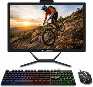 STGSivir All in One Desktop Computer, 22'' FHD Display, Intel Core i5 up to 3.6GHz, 16G Memory, 512G SSD, WiFi, Bluetooth, RGB Keyboard & Mouse, Webcam, Windows 11 Home STGSivir All in One Desktop Computer, 22'' FHD Display, Intel Core i5 up to 3.6GHz, 16G Memory, 512G SSD, WiFi, Bluetooth, RGB Keyboard & Mouse, Webcam, Windows 11 Home