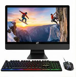 STGSivir All in One Desktop Computer, 22" FHD Display, Intel Core i7 up to 3.9GHz, 16G RAM, 512G SSD, WiFi, Bluetooth, RGB Keyboard & Mouse, Webcam, Windows 11 Home STGSivir All in One Desktop Computer, 22" FHD Display, Intel Core i7 up to 3.9GHz, 16G RAM, 512G SSD, WiFi, Bluetooth, RGB Keyboard & Mouse, Webcam, Windows 11 Home