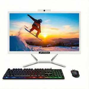 STGSivir All in One Desktop Computer, 21.5" FHD Display, Intel Core i7 up to 3.9G, 16GB RAM, 512GB SSD, WiFi, BT, RGB Keyboard & Mouse, Webcam, Windows 11 Home,White STGSivir All in One Desktop Computer, 21.5" FHD Display, Intel Core i7 up to 3.9G, 16GB RAM, 512GB SSD, WiFi, BT, RGB Keyboard & Mouse, Webcam, Windows 11 Home,White