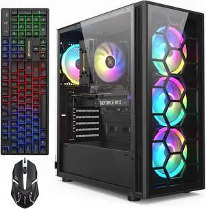 STGAubron Gaming PC Desktop Computer, 8th Gen Intel Core i7-8700 up to 4.6G, GeForce RTX 3070 8G, 16GB DDR4, 512GB SSD, WiFi 6 & BT 5.0, RGB Fan x 4, Windows 11 Home STGAubron Gaming PC Desktop Computer, 8th Gen Intel Core i7-8700 up to 4.6G, GeForce RTX 3070 8G, 16GB DDR4, 512GB SSD, WiFi 6 & BT 5.0, RGB Fan x 4, Windows 11 Home