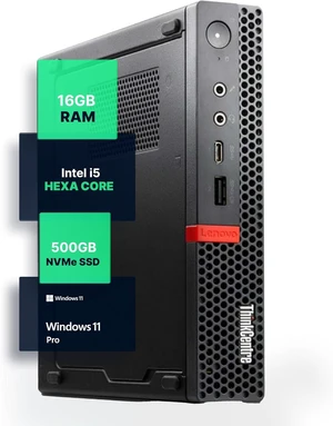 Lenovo ThinkCentre M720Q Tiny Form Factor Desktop Computer, Core i5-8400T up to 3.3GHz, 16GB DDR4, 500GB Solid State Drive, Windows 11 Pro Lenovo ThinkCentre M720Q Tiny Form Factor Desktop Computer, Core i5-8400T up to 3.3GHz, 16GB DDR4, 500GB Solid State Drive, Windows 11 Pro