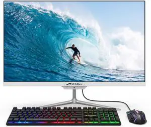 STGSivir All in One Desktop Computer, 23.8" FHD Display, Intel Core i7 up to 3.9G, 16GB RAM, 512GB SSD, WiFi, BT, RGB Keyboard & Mouse, Webcam, Windows 11 Home,White STGSivir All in One Desktop Computer, 23.8" FHD Display, Intel Core i7 up to 3.9G, 16GB RAM, 512GB SSD, WiFi, BT, RGB Keyboard & Mouse, Webcam, Windows 11 Home,White