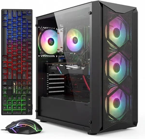 STGAubron Gaming PC Computer Desktop, AMD Ryzen 5 5500 up to 4.2GHz, Radeon RX 5700 8G, 16G DDR4, 512G SSD, WiFi 6 5G Supported & BT 5.2, RGB Fan x4, Windows 11 Home STGAubron Gaming PC Computer Desktop, AMD Ryzen 5 5500 up to 4.2GHz, Radeon RX 5700 8G, 16G DDR4, 512G SSD, WiFi 6 5G Supported & BT 5.2, RGB Fan x4, Windows 11 Home