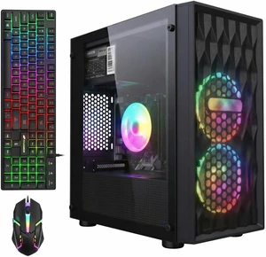 STGAubron Gaming PC Computer Desktop, Intel Core i7 8th Gen up to 4.1GHz, Radeon RX 590 8G, 16G DDR4, 512G SSD, WiFi 6 & BT 5.2, RGB Fan x2, Windows 11 Home STGAubron Gaming PC Computer Desktop, Intel Core i7 8th Gen up to 4.1GHz, Radeon RX 590 8G, 16G DDR4, 512G SSD, WiFi 6 & BT 5.2, RGB Fan x2, Windows 11 Home