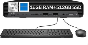 HP EliteDesk 800 G6 Mini Computer Desktop PC, Intel Gen 10th Core i5-10500T, 16GB RAM, 512GB SSD, 4K Support, Displayport, Wi-Fi, BT, Windows 11 Pro (Renewed) EliteDesk Desktop HP EliteDesk 800 G6 Mini Computer Desktop PC, Intel Gen 10th Core i5-10500T, 16GB RAM, 512GB SSD, 4K Support, Displayport, Wi-Fi, BT, Windows 11 Pro (Renewed) EliteDesk Desktop