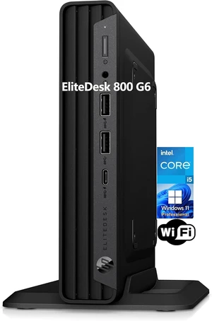 HP EliteDesk 800 G6 Mini Desktop Computer PC, Core i5-10500T up to 3.8GHz, 16GB DDR4, 1TB NVMe SSD, WiFi, Bluetooth, RJ-45, DisplayPort, Keyboard & Mouse, Windows 11 Pro (Refurbished) HP EliteDesk 800 G6 Mini Desktop Computer PC, Core i5-10500T up to 3.8GHz, 16GB DDR4, 1TB NVMe SSD, WiFi, Bluetooth, RJ-45, DisplayPort, Keyboard & Mouse, Windows 11 Pro (Refurbished)