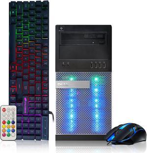 Dell Gaming PC Desktop computer -  Intel Quad I7 up to 3.8GHz, GeForce GTX 1050 Ti 4G, 512G SSD, 16GB Memory, RGB Keyboard & Mouse, DVD, WiFi & Bluetooth, W10P64 (Grade A)