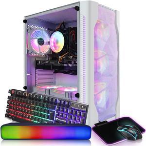 STGAubron Gaming Desktop PC Computer,Intel Core I7 3.4GHz up to 3.9GHz, 16G RAM, 512G SSD, WIFI, BT 5.0, GeForce GTX 1660 Ti 6G GDDR6, RGB Fanx6, RGB Keyboard&Mouse&Mouse Pad, RGB BT Sound Bar, W10H64