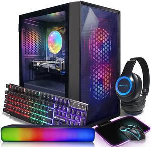 STGAubron Gaming,Intel Core I3-10100F up to 4.3G,16G DDR4,1T SSD,WiFi,BT 5.0,GeForce GTX 1660Ti 6G DDR6,RGB Fan x3,RGB Keybaord&Mouse&Mouse Pad,RGB BT Sound Bar,RGB Bluetooth Gaming Microphone,W11H64