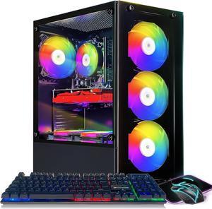 STGAubron Gaming Desktop PC,Intel Core i7-6700 up to 4.0G,32G DDR4,1T SSD,GeForce RTX 2060 Super 8G GDDR6,600M WiFi,BT 5.0,RGB Fan x 6,RGB Keyboard&Mouse,RGB Mouse Pad,W10H64