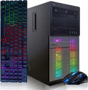 Dell Optiplex 7020 Gaming Desktop PC - Intel Core i7 4th Gen 3.4GHz, NVIDIA GeForce GT 1030 2GB, 16GB RAM, 512GB SSD, HDMI, DVI, VGA, RGB Keyboard & Mouse, Wi-Fi, Windows 10 Professional(Renewed)