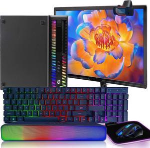 Restored HP ProDesk Desktop PC Bundle | Custom RGB | Ultra-Fast Intel Core  i5 | 16GB RAM | 512GB SSD | NEW 24” 1080P Monitor | RGB Speakers | WiFi +