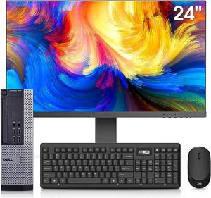 Dell OptiPlex 7010 Desktop Computers with 24 inch Monitor PC Bundle, Intel Core i7-3770 3.4GHz, 16GB Ram, 1TB SSD, AC8260 Built-in WiFi, DVD-RW, Refurbished Windows 10 Pro (Renewed), Black