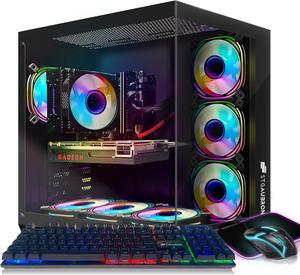STGAubron Gaming Desktop, Intel Core i7-11700KF up to 5.0G, 32G DDR4, 2T SSD, Radeon RX 6800 XT 16G GDDR6, 600M WiFi, BT 5.0, RGB Fan x 7, RGB Keyboard & Mouse & Mouse Pad, W11H64