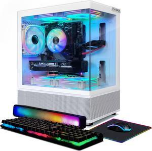 STGAubron Gaming Desktop PC, Intel 10th Gen G5905 3.5G, Radeon RX 580 16G GDDR5, 16G RAM, 1T SSD, WiFi, BT 5.0, RGB Fan x 5, RGB Keyboard & Mouse & Mouse Pad, W11H64
