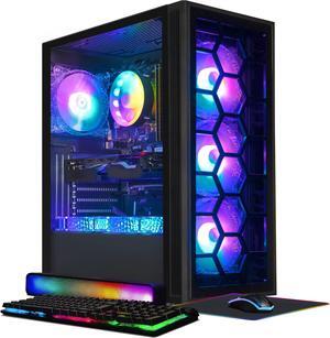 STGAubron Gaming Desktop PC, Intel Core i7 3.4G up to 3.9G, 32G RAM, 1T SSD, GeForce GTX 1660 Super 6G GDDR6, 600M WiFi, BT 5.0, RGB Fan x 6, RGB Keyboard&Mouse&Mouse Pad, RGB BT Sound Bar, W10H64