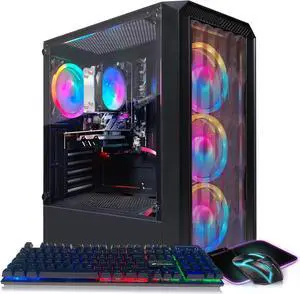 STGAubron Gaming Desktop PC, Radeon RX 590 8G GDDR5, AMD Athlon 3000G 3.5G, 16G DDR4 Memory, 512G SSD, 600M WiFi, BT 5.0, RGB Fan x 4, RGB Keyboard & Mouse & Mouse Pad, W11H64 STGAubron Gaming Desktop PC, Radeon RX 590 8G GDDR5, AMD Athlon 3000G 3.5G, 16G DDR4 Memory, 512G SSD, 600M WiFi, BT 5.0, RGB Fan x 4, RGB Keyboard & Mouse & Mouse Pad, W11H64