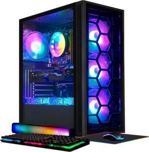 STGAubron Gaming Desktop PC Intel Core i7 34G up to 39G 32G RAM 1T SSD GeForce GTX 1660 Super 6G GDDR6 600M WiFi BT 50 RGB Fan x 6 RGB KeyboardMouseMouse Pad RGB BT Sound Bar W10H64