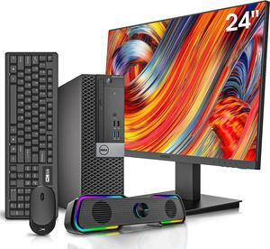 Dell OptiPlex 5050 Desktop Computers with 24" Monitor PC Bundle,Intel i7-6700 3.4GHz,32GB DDR4 Ram  512GB M.2 NVMe SSD,Intel AX200 Built-in WIFI 6,Bluetooth 5.2, HDMI,DVD-RW,Windows 10 Pro(Renewed)