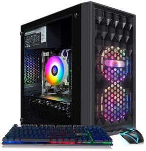 STGAubron Gaming PC Computer Desktop, Radeon RX 590 8G, Intel Core I7 8th up to 4.1GHz, 16G DDR4, 512G SSD, WiFi 6 , BT 5.2, RGB Fan x2, Windows 11 Home