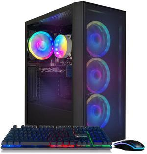 STGAubron Gaming PC Computer Desktop, Radeon RX 580 8G, Intel Core I7 8th up to 4.1GHz, 16G DDR4, 512G SSD, 600M WiFi, BT 5.0, RGB Fan x4, Windows 11 Home