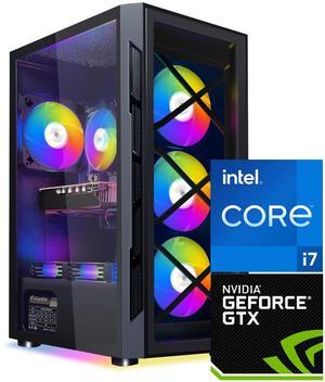 STGAubron Gaming PC Computer Desktop, Intel Core i7 up to 3.9Ghz, GeForce GTX 1660 Super 6G, 16G RAM, 512G SSD, 600M WiFi, BT 5.0, RGB Fan x6, RGB BT Sound Bar, Windows 10 Home