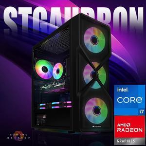 STGAubron Gaming Desktop PC, Intel Core i7 3.4G up to 3.9G, 32G RAM, 1T SSD, Radeon RX 5700 XT 8G GDDR6, 600M WiFi, BT 5.0, RGB Fan x 4, RGB Keyboard & Mouse & Mouse Pad, W10H64