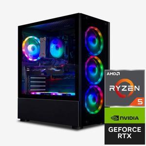 STGAubron Gaming Desktop PC, AMD Ryzen 5 PRO 2600 up to 3.9G, 16G DDR4, 512G SSD, GeForce RTX 2060 6G GDDR6, 600M WiFi, BT 5.0, RGB Fan x 6, RGB Keyboard & Mouse & Mouse Pad, W11H64