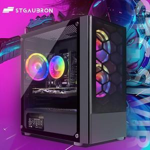 STGAubron Gaming Desktop PC, GeForce RTX 3050Ti M 8G, Intel Core I7 8th up to 4.10G, 16G DDR4, 1T SSD, WiFi 6, BT 5.2, RGB Fan x4, Windows 11 Home