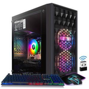 STGAubron Gaming PC Computer Desktop, AMD Radeon RX 580 8G GDDR5, Intel Core i5-9400F up to 4.1GHz, 16GB DDR4 RAM, 512GB SSD, 600M WiFi, BT 5.0, RGB Fan x 2, Windows 11 Home STGAubron Gaming PC Computer Desktop, AMD Radeon RX 580 8G GDDR5, Intel Core i5-9400F up to 4.1GHz, 16GB DDR4 RAM, 512GB SSD, 600M WiFi, BT 5.0, RGB Fan x 2, Windows 11 Home