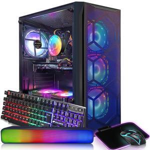 STGAubron Gaming Desktop PC Computer,Intel Core I7 up to 3.9 GHz,Radeon RX 580 8G GDDR5,16G RAM,512G SSD,900MBP WiFi6&Bluetooth 5.3,RGB Fanx6,RGB gaming Mouse&Keyboard&Mouse Pad,RGB BT SoundBar,W10H64 STGAubron Gaming Desktop PC Computer,Intel Core I7 up to 3.9 GHz,Radeon RX 580 8G GDDR5,16G RAM,512G SSD,900MBP WiFi6&Bluetooth 5.3,RGB Fanx6,RGB gaming Mouse&Keyboard&Mouse Pad,RGB BT SoundBar,W10H64